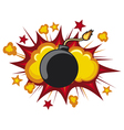 Old bomb starting to explode vector image
