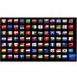 National flags icons vector image