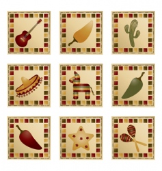Mexican squares vector image