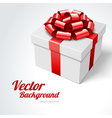 Gift box with bow and light vector image