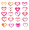 Hearts collection vector image