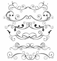 Floral trims vector image