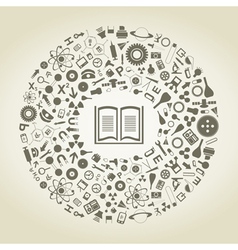 Book of sciences vector image