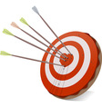 Target and Red Heart vector image
