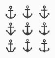 Set of anchor symbols vector image