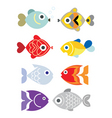 Exotic fishes vector image