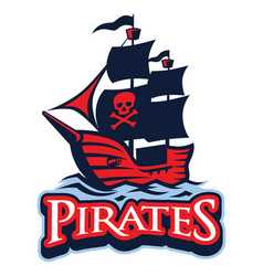 Pirate vessel mascot vector image