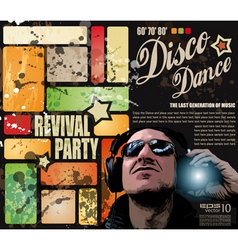 Disco party vector image