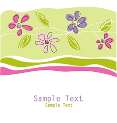 Floral greeting card vector image