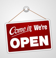 We are Open Sign vector image