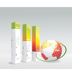Travel Infographic set with globe vector image