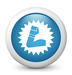 Blue glossy icon vector image