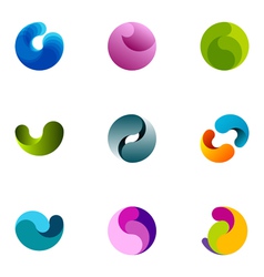 Logo design elements set 15 vector image