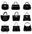 Fashion bags icons vector image