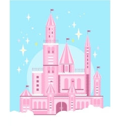 Cute Pink Castle Cute Pink Castle vector image
