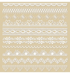 Set of lace ribbons vector image
