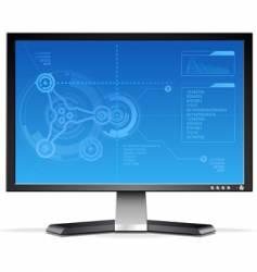 Lcd monitor vector image