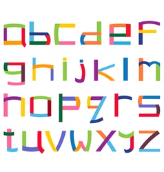 Colorful lower case alphabet vector image