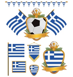 Greece flags vector image