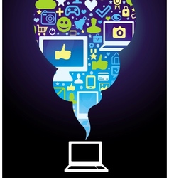 Social media concept vector image