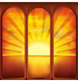 Sun in the window vector image