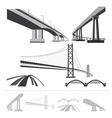 Set of bridges vector image