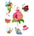 Cute fairy set vector image