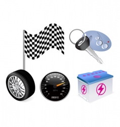 Auto icons vector image