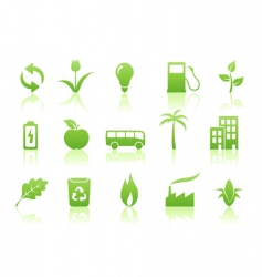 Ecology icon set vector image