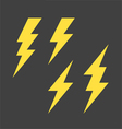 Lightning symbols set vector image