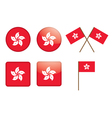 Badges with flag of Hong Kong vector image