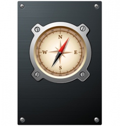 Compass on plate vector image