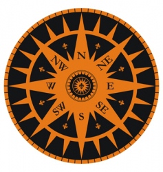 Vintage wind rose vector image