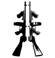 Gangster gun vector image
