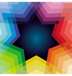 Abstract background with rainbow and star vector image