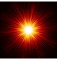 Star burst red and yellow fire EPS 10 vector image