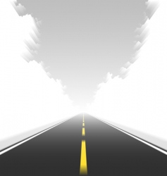 Straight road in motion vector image