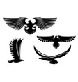 Eagle symbols and tattoo Eagle symbols and tattoo vector image