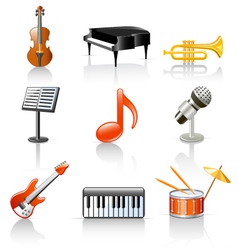 Music instruments vector image