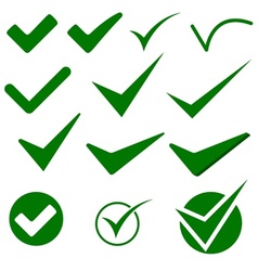 Check Mark Object Icons vector image