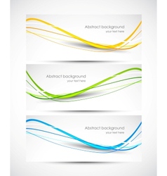 Set of wavy banners vector image