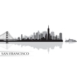 San Francisco city skyline silhouette background vector image