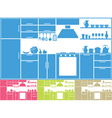Kitchen silhouette vector image