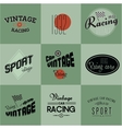 Vintage car racing badges vector image