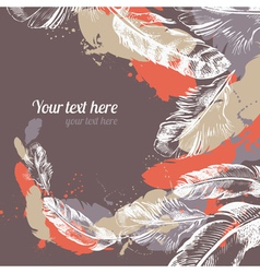 Feather background vector image