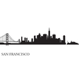 San Francisco city skyline silhouette background vector image