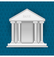 Bank on background of symbols currency vector image