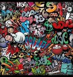 Graffiti on wall streetart background vector image