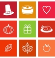 Thanksgiving Day Icons vector image