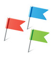 Set of color flag pins vector image